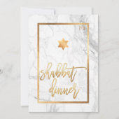 PixDezines Shabbat Dinner/Marble/Faux Gold Kaart (Voorkant)