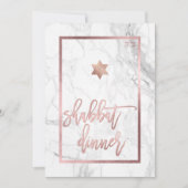 PixDezines Shabbat Dinner/Marble/Roos Gold Kaart (Voorkant)