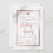 PixDezines Shabbat Dinner/Marble/Roos Gold Kaart (Achterkant)