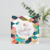 PixDezines Shabbat Waterverf Geometrische driehoek Kaart (Staand voorkant)