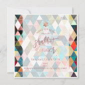 PixDezines Shabbat Waterverf Geometrische driehoek Kaart (Achterkant)