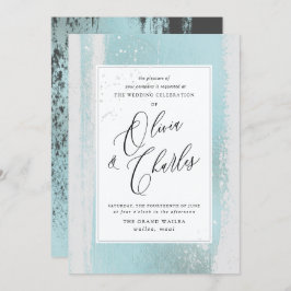 PixDezines Shine, Blue Waterverf+Faux Metallic Kaart