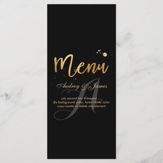 PixDezines Shine Menu/Faux Gold/Fancy Script Menu (Voorkant)