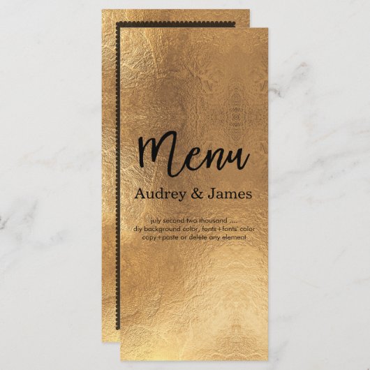 PixDezines Shine Menu/Faux Gold Folie/DIY achtergr Menu (Voorkant / Achterkant)