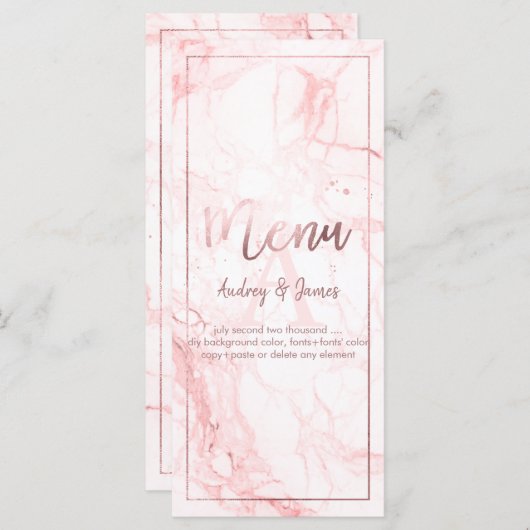 PixDezines Shine Menu/Faux Gold/Marble Menu (Voorkant / Achterkant)