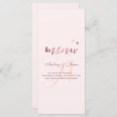 PixDezines Shine Menu/Faux Roos Gold/Fancy Script Menu (Voorkant / Achterkant)