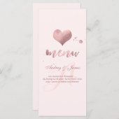 PixDezines Shine Menu/Faux Roos Gold Heart Menu (Voorkant / Achterkant)