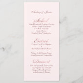 PixDezines Shine Menu/Nep Rose Goud/Fancy Script Menu (Achterkant)
