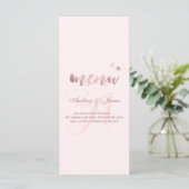 PixDezines Shine Menu/Nep Rose Goud/Fancy Script Menu (Staand voorkant)