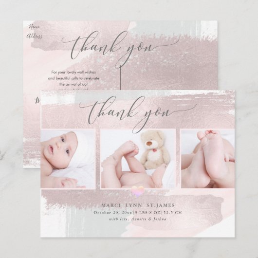 PixDezines Shower Hartelijk dank voor penseel Stro Briefkaart (Voorkant / Achterkant)