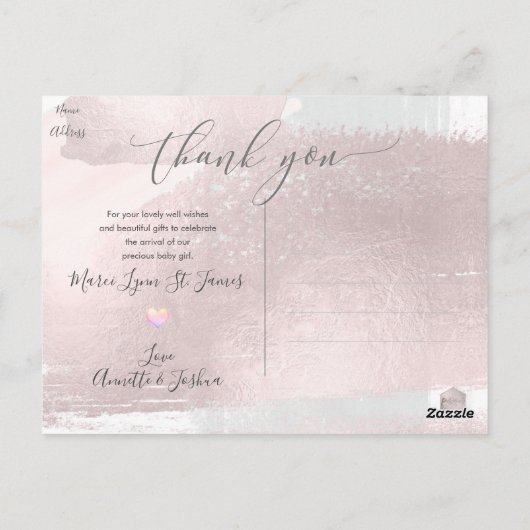 PixDezines Shower Hartelijk dank voor penseel Stro Briefkaart (Achterkant)