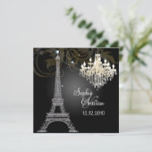 PixDezines SILVER EIFFEL+CRYSTAL CHANDELIER Kaart (Staand voorkant)