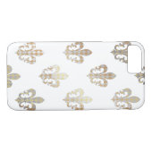 PixDezines Silver Gold fleur de lis/DIY background Case-Mate iPhone Case (Achterkant (Horizontaal))