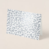 PixDezines Silver Leopard Spots Bedankt Folie Kaarten (Voorkant)