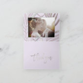 PixDezines Silver Mauve Palms Wedding Bedankt (Binnen)