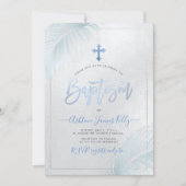 PixDezines Silver Palms Baptisme Kaart (Voorkant)