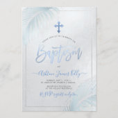 PixDezines Silver Palms Baptisme Kaart (Voorkant)