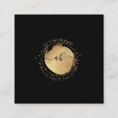 PixDezines Simple Blush Brush Stroke Faux Gold Squ Vierkante Visitekaartje (Voorkant)