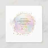 PixDezines Simple Blush Bruske Stroke Snoep Vierkante Visitekaartje (Achterkant)