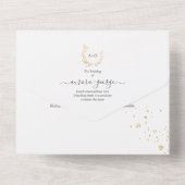PixDezines Simple Faux Gold Wreater All In One Uitnodiging (Achterkant)