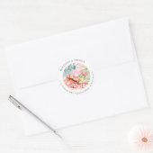 PixDezines Sinaasappel Cymbidium Orchidee Zilverbl Ronde Sticker (Envelop)