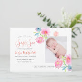 PixDezines SIP+SEE, WATERVERF FLOWERS Aankondiging (Staand voorkant)