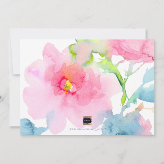 PixDezines SIP+SEE, WATERVERF FLOWERS Aankondiging (Achterkant)