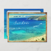 PixDezines/sla de datum/ hanaumabay op Aankondigingskaart (Voorkant / Achterkant)