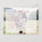 PixDezines Sla de datum/het handgeschreven script  Aankondigingskaart (Achterkant)