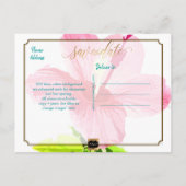 PixDezines/sla de datum/het  tropische strand op Aankondigingskaart (Achterkant)