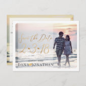 PixDezines Sla de datum/koel handgeschreven script Briefkaart (Voorkant / Achterkant)