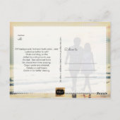 PixDezines Sla de datum/koel handgeschreven script Briefkaart (Achterkant)