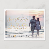 PixDezines Sla de datum/koel handgeschreven script Briefkaart (Voorkant)