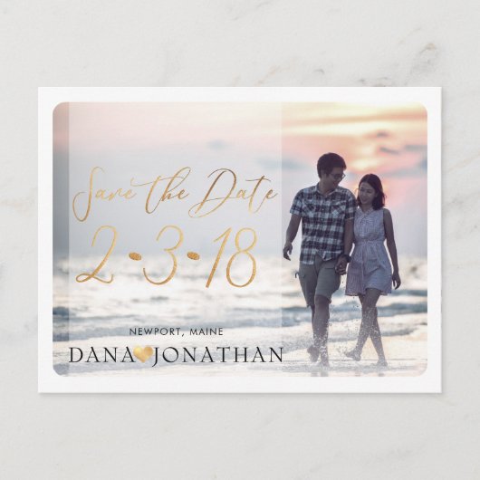 PixDezines Sla de datum/koel handgeschreven script Briefkaart (Voorkant)