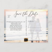 PixDezines Sla de datum/koel handgeschreven script Briefkaart (Achterkant)