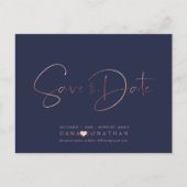 PixDezines Sla de datum/Roos Gold Script op Briefkaart (Voorkant)