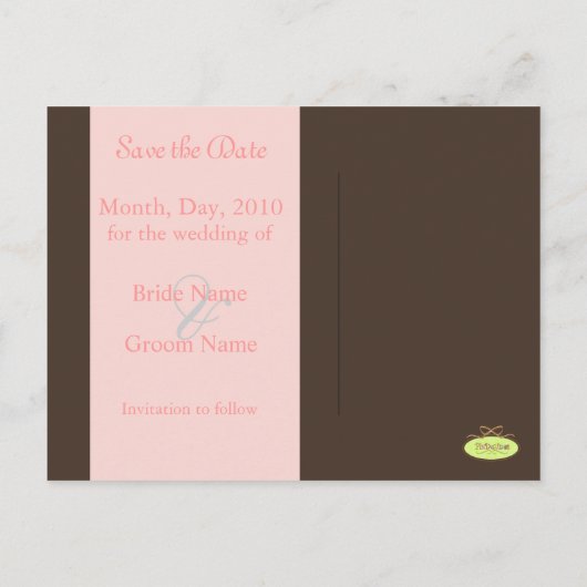 PixDezines slaat de datumfotolijsten/DIY-kleuren o Aankondigingskaart (Achterkant)