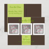 PixDezines slaat de datumfotolijsten/DIY-kleuren o Aankondigingskaart (Voorkant / Achterkant)