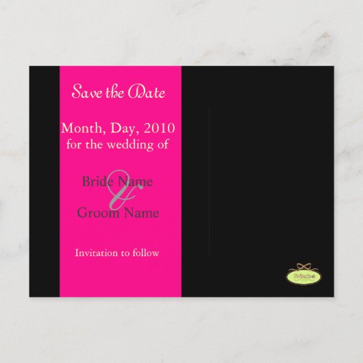 PixDezines slaat de datumfotolijsten/DIY-kleuren o Aankondigingskaart (Achterkant)