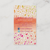 PixDezines sneeuwluipaard/DIY achtergrondkleur Visitekaartje (Achterkant)