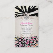 PixDezines sneeuwluipaard/regenboogvlekken Visitekaartje (Achterkant)