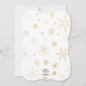 PixDezines sneeuwvlokken/goud/vakantiekaarten Feestdagenkaart (Achterkant)