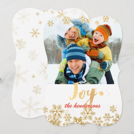 PixDezines sneeuwvlokken/goud/vakantiekaarten Feestdagenkaart (Voorkant / Achterkant)