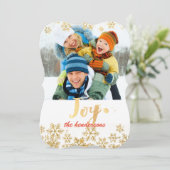 PixDezines sneeuwvlokken/goud/vakantiekaarten Feestdagenkaart (Staand voorkant)