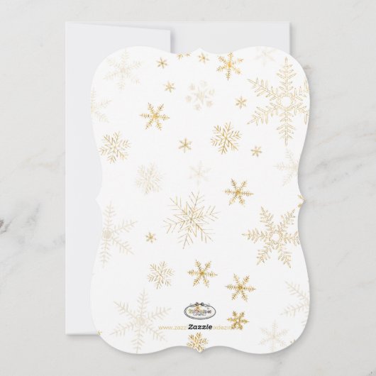 PixDezines Sneeuwvlokken/Goud/Zilver/kerstkaarten Feestdagenkaart (Achterkant)