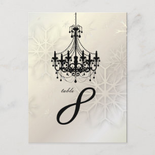 PixDezines Sneeuwvlokken+Kroonluchter Briefkaart