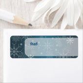 PixDezines Sneeuwvlokken Wit + Blauwgroen Etiket (Insitu)