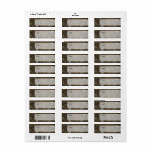 PixDezines Sneeuwvlokken Wit + Mocha Etiket (Full Sheet)