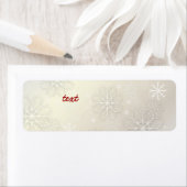 PixDezines Sneeuwvlokken Wit + Parel Etiket (Insitu)