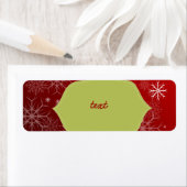 PixDezines Sneeuwvlokken Wit + Rood Etiket (Insitu)